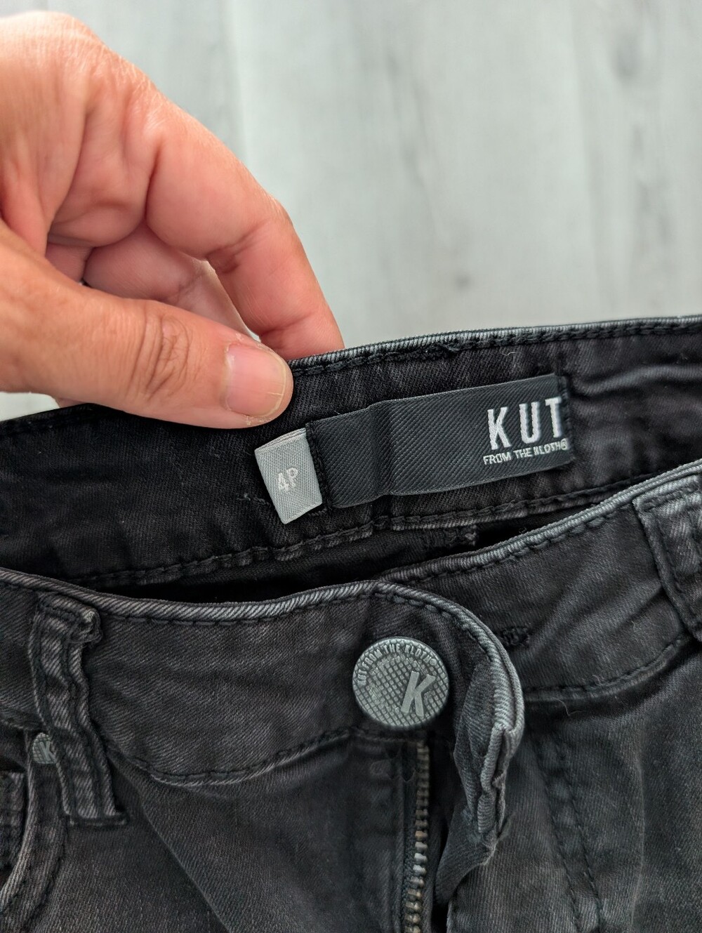 Kut from the Kloth Black Denim Jeans Size 4P